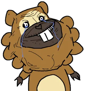 🌚 Bidoof Pokemon pokemon, bidoof, crying, meme, sad, animal telegram sticker