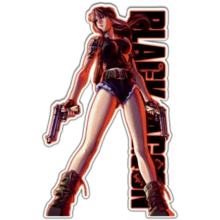 🧐 Revy Black Lagoon BLACK LAGOON Black Lagoon, Revy, Anime, Pistola, Armi, Azione, Adesivo, Personaggio telegram sticker