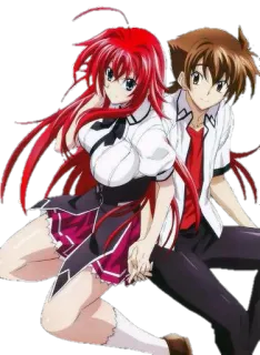 💕 Rias Gremory High School DxD Anime, High School DxD, Rias Gremory, Ragazza anime, Ragazzo anime telegram sticker