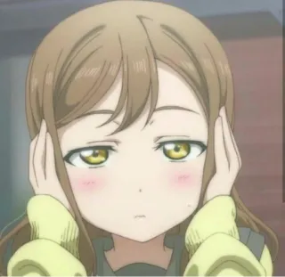 🙁 ragazza anime, annoia, personaggio dei cartoni animati, broncio, ragazza telegram sticker