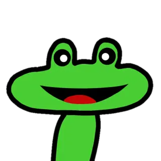 🐸 rana, dibujos animados, verde, animal, anfibio telegram sticker