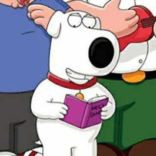 ▪️ Brian Griffin Family Guy Meg's Diary 만화, 개, 일기, 패밀리 가이, 브라이언 그리핀 telegram sticker