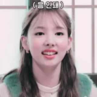 🐰 응 안돼 kpop, coreano, garota, idol, fofo, bonita, não whatsapp sticker