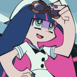 💗 Stocking Anarchy Panty & Stocking with Garterbelt Anime, Cartoon, Figur, Pilot, Mädchen, Stocking Anarchy, Panty & Stocking telegram sticker