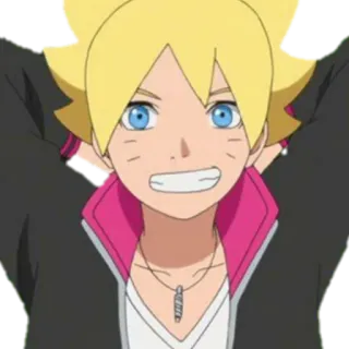 😁 Boruto Uzumaki Boruto anime, kreskówka, uśmiechnięty, postać, Boruto, Uzumaki telegram sticker
