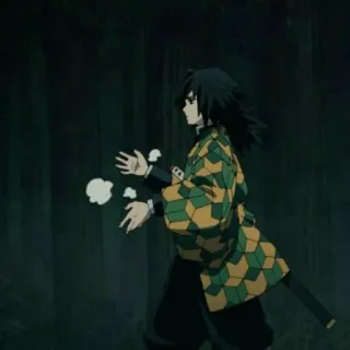 🌊 Giyu Tomioka Demon Slayer Аниме, Персонаж, Клинок рассекающий демонов, Гию Томиока telegram sticker