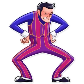 😠 Robbie Rotten LazyTown 罗比·罗滕, LazyTown, 卡通人物, 反派, 表情包 telegram sticker