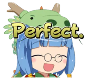 😺 Perfect. anime, cute, dragon, perfect, happy telegram sticker