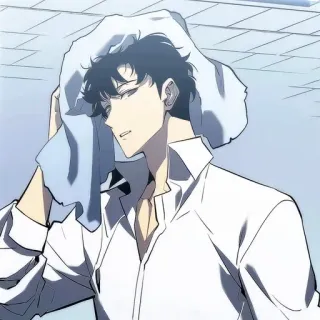 💠 Anime, Pria, Handuk, Ganteng, Gaya whatsapp sticker