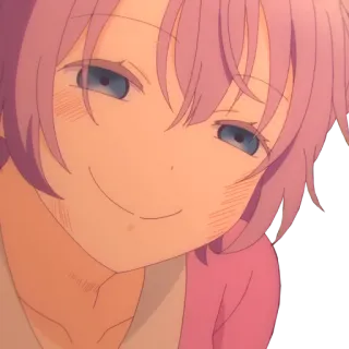 😌 anime, manga, gadis, rambut ungu, angkuh, karakter telegram sticker