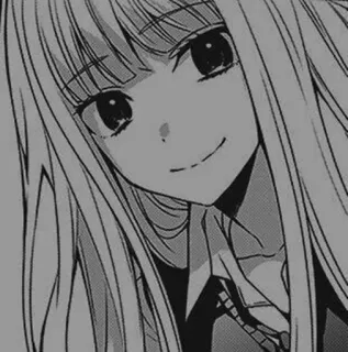 ⚓️ anime, manga, girl, smile, long hair telegram sticker