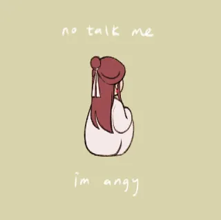 😒 no talk me
im angy boos, anime stijl, personage, meisje, stemming telegram sticker