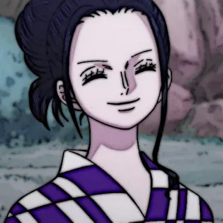 📜 Nico Robin One Piece 动漫, 海贼王, 妮可·罗宾, 角色, 女性 telegram sticker