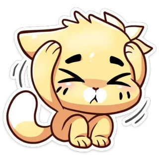 😵 mèo, hoạt hình, động vật, dễ thương, lo lắng, bồn chồn telegram sticker
