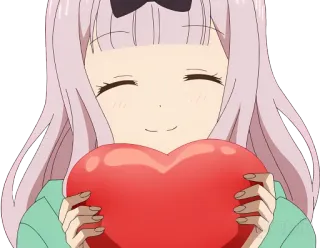 ❤ Chika Fujiwara Kaguya-sama: Love Is War аниме, чика, любовь, сердце, милый telegram sticker