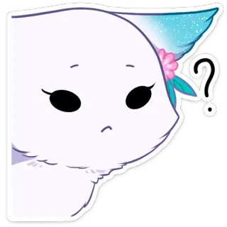 🤔 ? gato, pregunta, pegatina, lindo, animal telegram sticker