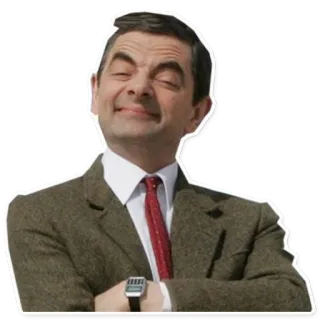 😏 Mr. Bean мистер бин, роуэн аткинсон, смешной, комедия, телешоу telegram sticker