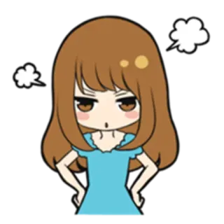 😠 Garota anime, Bravo, Desenho animado, Irritado, Chateado whatsapp sticker