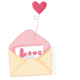 ✉ Love Liebe, Brief, Herz, Umschlag, Valentinstag, Romantik telegram sticker