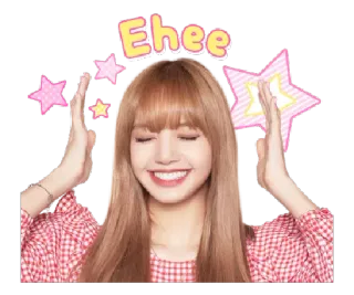 🤣 Lisa Ehee kpop, ลิซ่า, blackpink, น่ารัก, ยิ้ม, ดาว, ehee telegram sticker