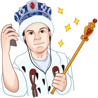 🤩 왕, 왕관, 왕족, 남자, 만화, 캐릭터 telegram sticker