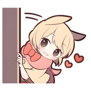 🥰 Мультфильм, Аниме, Милый, Сердечки, Каваий, Персонаж telegram sticker
