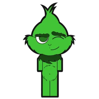 😉 The Grinch Grinch, Natal, desenho animado, feriado, personagem, verde telegram sticker