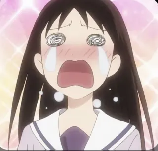 😭 Anime, Płacz, Smutny, Kreskówka, Postać, Emocjonalny, Dziewczyna telegram sticker