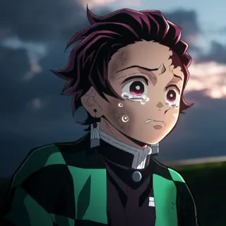 🔥 Tanjiro Kamado Demon Slayer Anime, Personnage, Pleurs, Tanjiro, Demon Slayer telegram sticker