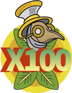 💯 X100 adesivo, pássaro, médico da peste, x100, desenho animado, máscara telegram sticker