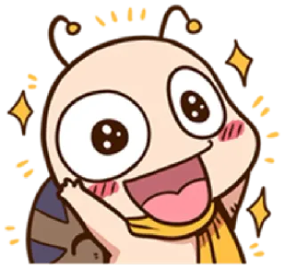 🤩 Cartoon, Fröhlich, Niedlich, Glitzer, Figur, Heiter telegram sticker