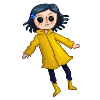 🔮 Coraline Coraline, แอนิเมชั่น, ตุ๊กตา, ภาพยนตร์, แฟนตาซี, การ์ตูน telegram sticker