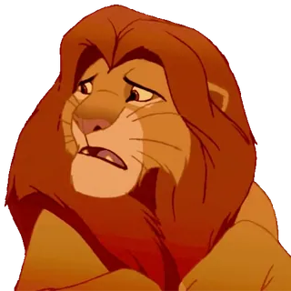 😊 Simba The Lion King simba, singa, sedih, raja singa, disney, kartun telegram sticker