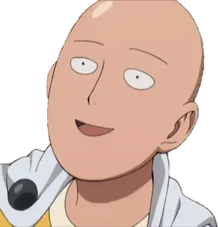 🤥 Saitama One-Punch Man Аниме, Герой, Ванпанчмен, Смешной, Сайтама telegram sticker
