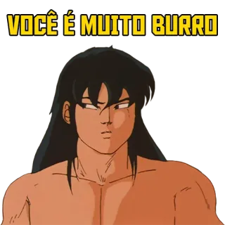 😒 VOCÊ É MUITO BURRO insulto, anime, cartone animato, personaggio, offensivo telegram sticker