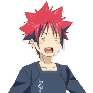 ☺️ Soma Yukihira Food Wars!: Shokugeki no Soma anime, food, cooking, Soma, Yukihira telegram sticker