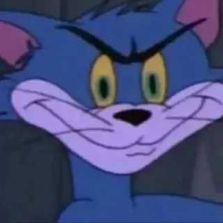😈 Tom Cat Cartoon, Katze, Lustig, Animation telegram sticker