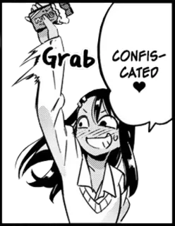 🍫 Grab CONFISCATED Anime, Manga, Confiscado, Agarrar, Humor telegram sticker