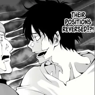 🛀 THEIR POSITIONS REVERSED...?! Mangá, Quadrinhos, Anime, Balão de fala telegram sticker