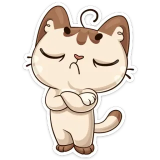😤 kucing, kartun, stiker, imut, hewan, kucing, hewan peliharaan telegram sticker