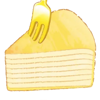 😊 tarta, postre, comida, dulce, tenedor whatsapp sticker