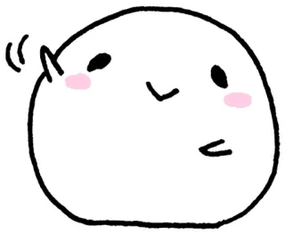 👋 Клякса, Милый, Минималистичный, Простой whatsapp sticker