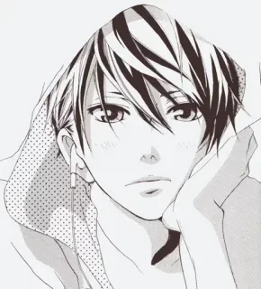♥️ Anime, Manga, Chico, Lindo, Retrato telegram sticker