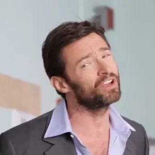 🐺 Hugh Jackman actor, celebrity, man, portrait whatsapp sticker