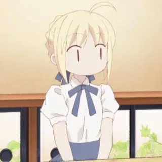 💙 Saber Fate/stay night Anime, Manga, Saber, Fate/stay night, lindo, personaje, chica telegram sticker