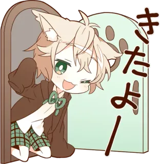 NEKOMIMI boy sticker :: @line_stickers telegram stickers