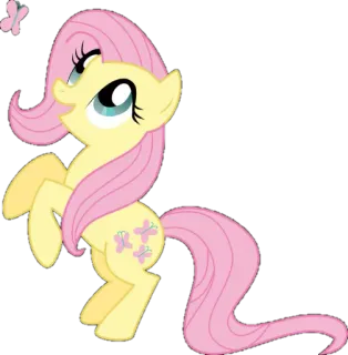 😋 Fluttershy My Little Pony Cartoon, Pony, Tier, Freundschaft, Niedlich, Fluttershy, My Little Pony whatsapp sticker