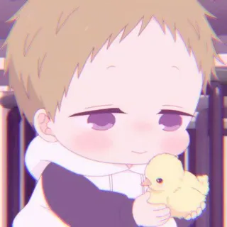 🍰 anime, baby, duck, cute, cartoon, child telegram sticker