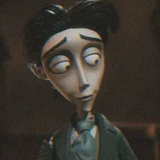 🧃 Victor Van Dort Corpse Bride Corpse Bride, Victor Van Dort, Tim Burton, animated, gothic, character whatsapp sticker