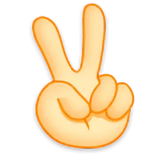 ✌️ pokój, zwycięstwo, gest dłoni, palce, symbol, pozytywny, emoji telegram sticker